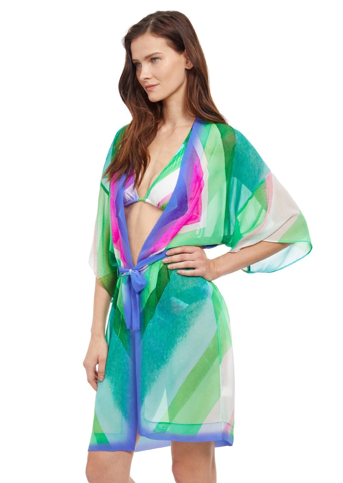 Gottex Diagonal Dreams Kimono Dress
