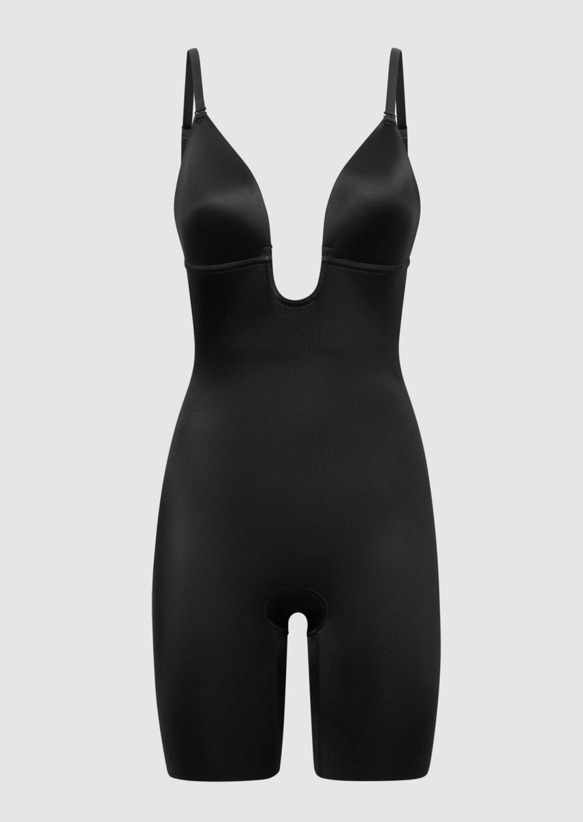 Black Shapewear Plunge Bodysuit