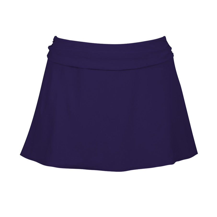 Karla Colletto Basics Ruched A-Line Mini Skirt