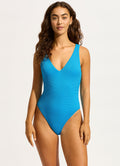 Seafolly Sea Dive Deep V-Neck Fullpiece