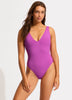 Seafolly Sea Dive Deep V-Neck Fullpiece