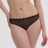 Front of Black Simone Perele Escale Thong