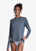 BloqUV Relaxed Scallop Long Sleeve Top