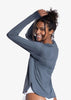 BloqUV Relaxed Scallop Long Sleeve Top
