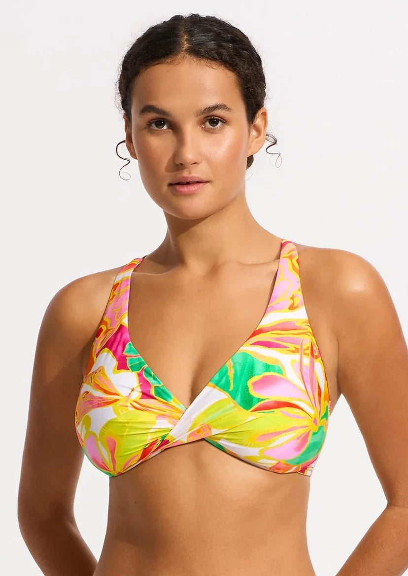 Seafolly Wonderland Wrap Front Underwire Bikini Top – Melmira Bra &  Swimsuits