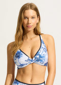 Seafolly Marbella Wrap Front F Cup Bikini Top