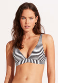 Seafolly Sorrento Stripe Longline Tri Bikini Top