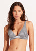 Seafolly Sorrento Stripe Longline Tri Bikini Top