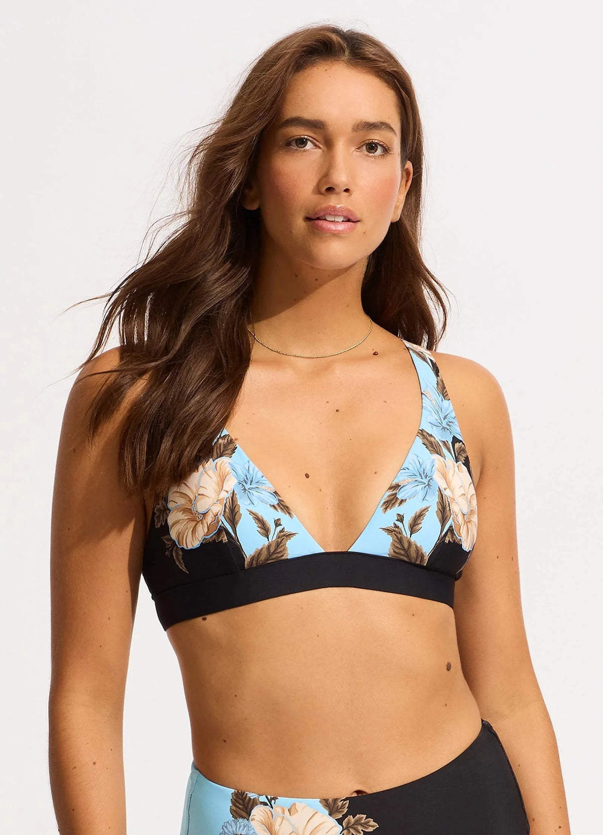 Seafolly Garden Party Longline Tri Bikini Top