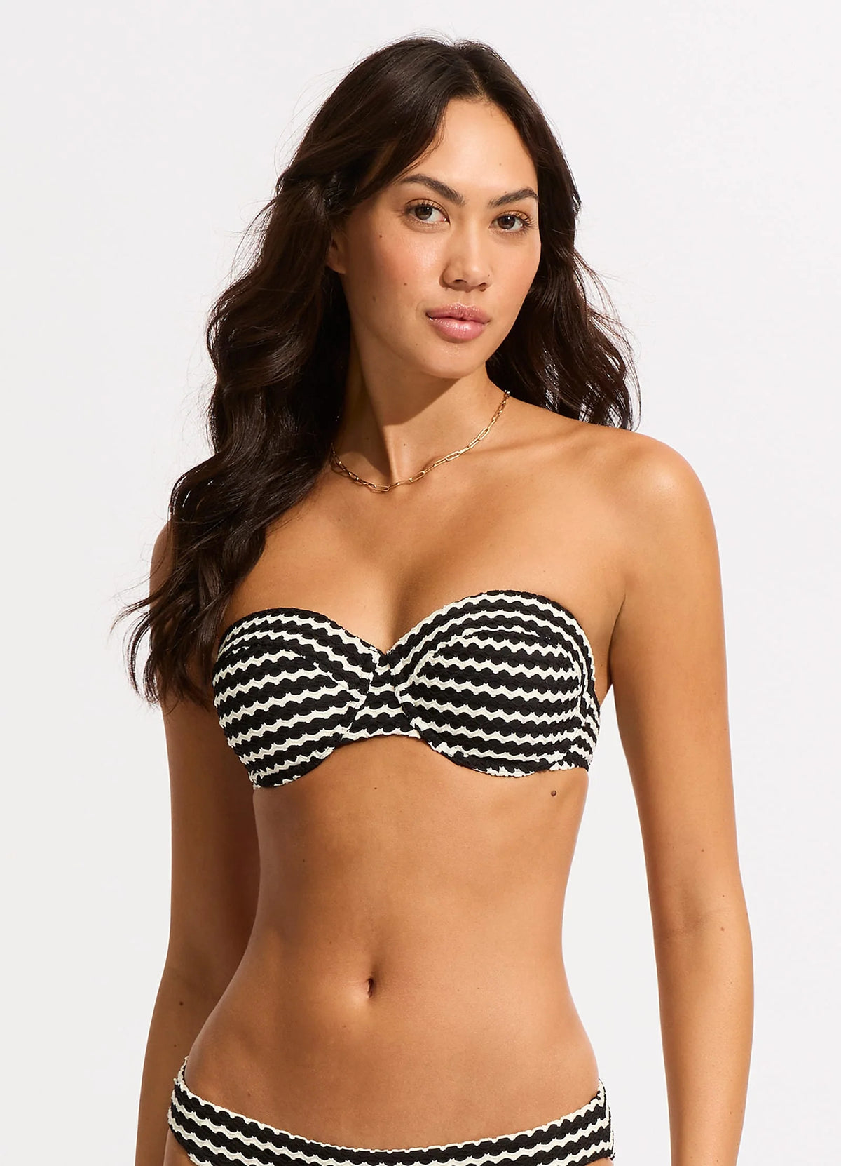 Seafolly Mesh Effect Bustier Bikini Top