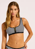 Seafolly Clubhouse Zip Front Tank Bikini Top