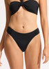 Seafolly Beach Bound Hi Leg Ruched Side Bikini Bottom