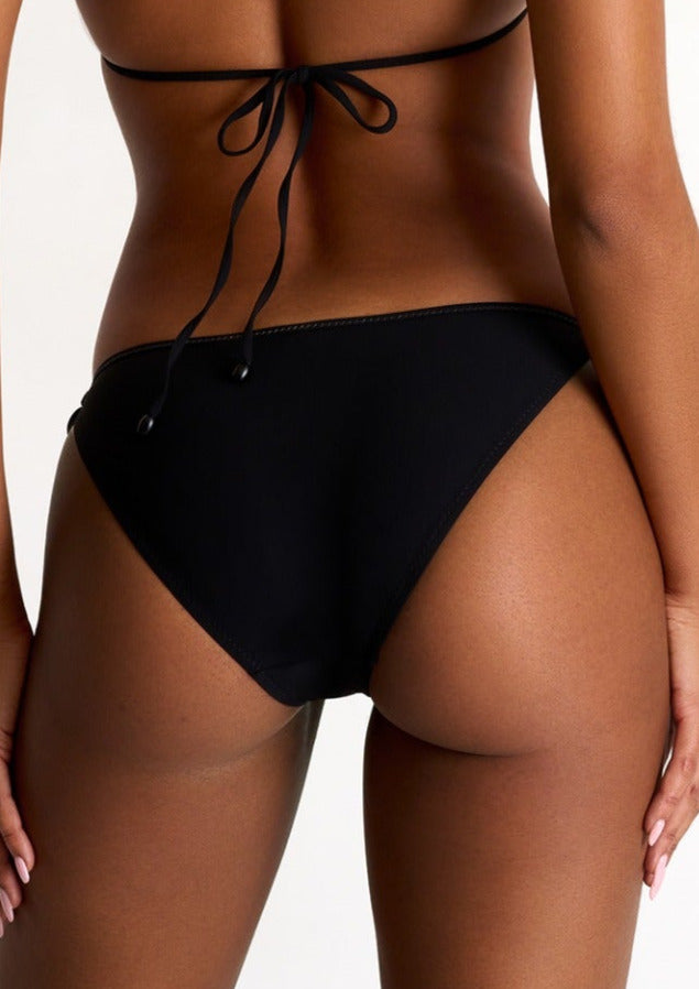 Shan Emma Tie Bikini Bottom - Caviar