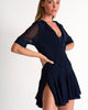 Shan Mia Mesh Short Dress - Navy
