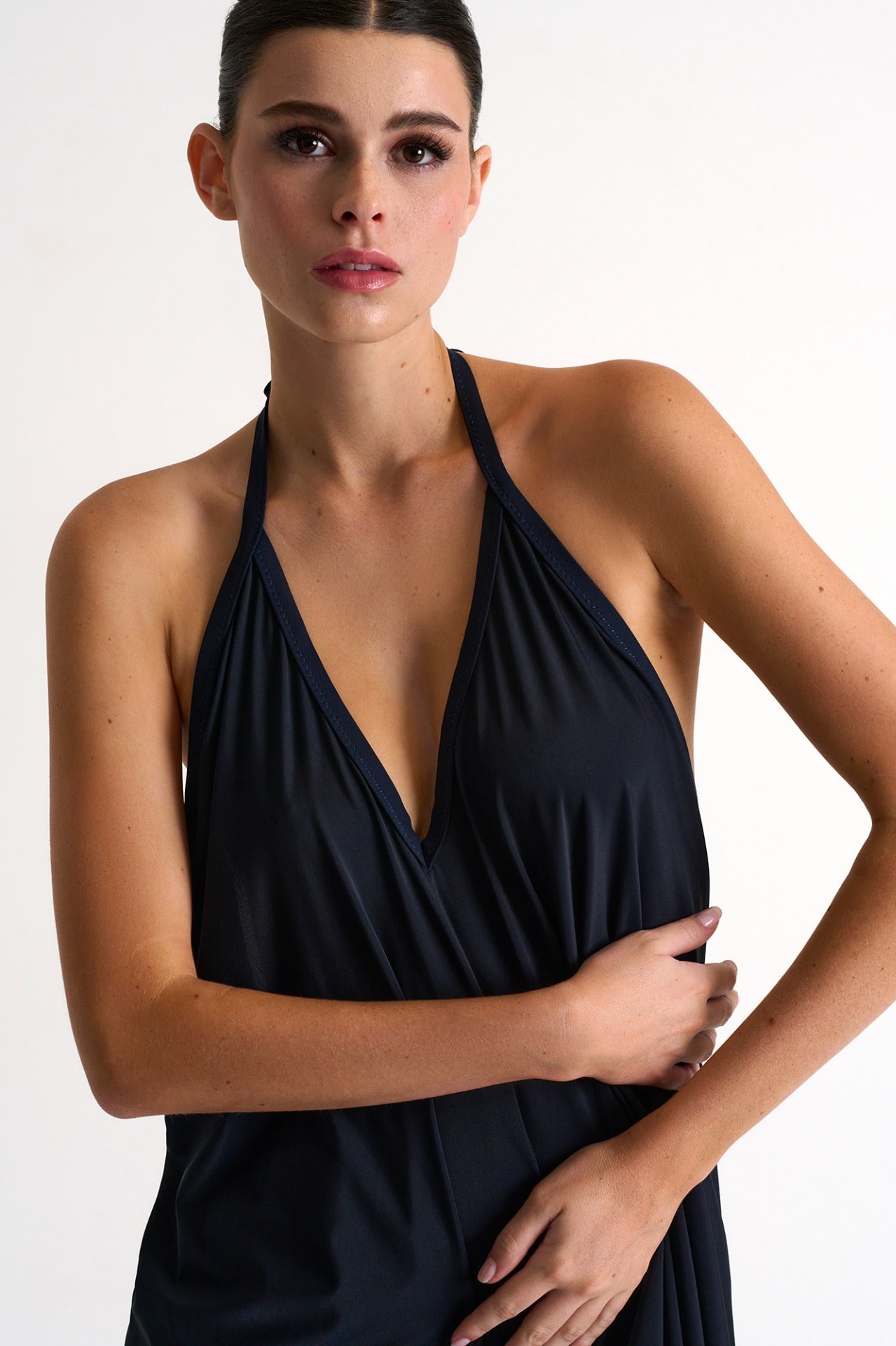 Shan Elisabeth Halter Maxi Dress - Navy – Melmira Bra & Swimsuits
