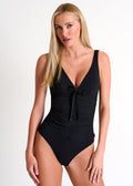 Shan Classique Bow Tank Underwire Fullpiece - Black