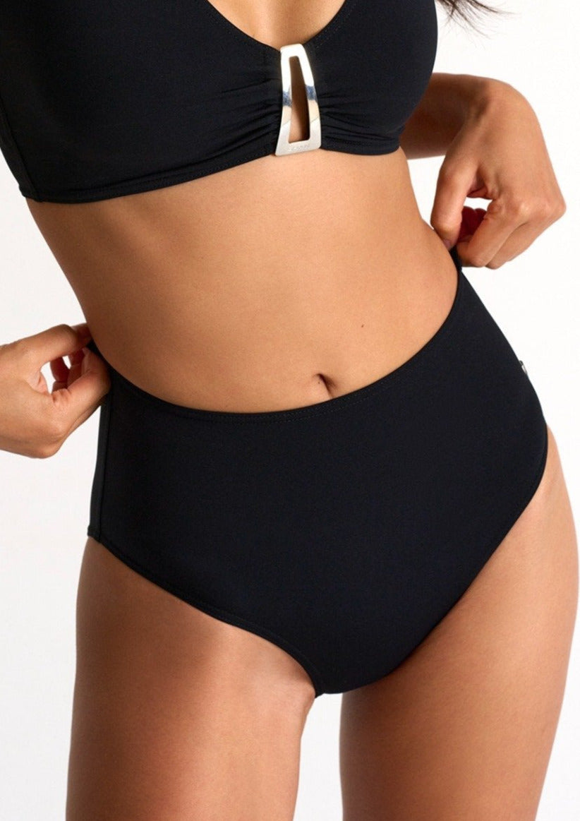 Shan Intemporel High Waist Bikini Bottom - Caviar – Melmira Bra & Swimsuits
