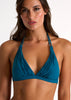 Shan Classique Tri Bikini Top - Blue Sarcelle
