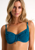 Shan Classique Underwire Bikini Top - Blue Sarcelle