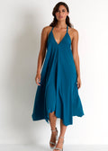 Shan Elisabeth V-Neck Maxi Dress - Blue Sacrelle