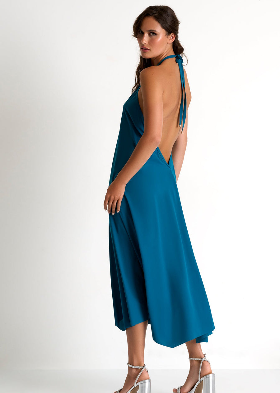 Shan Elisabeth V-Neck Maxi Dress - Blue Sacrelle