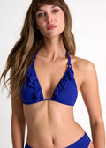 Shan Frederique Tri Bikini Top - Blue Majorelle