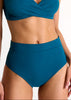 Shan Classique High Waist Bikini Bottom - Blue Sarcelle