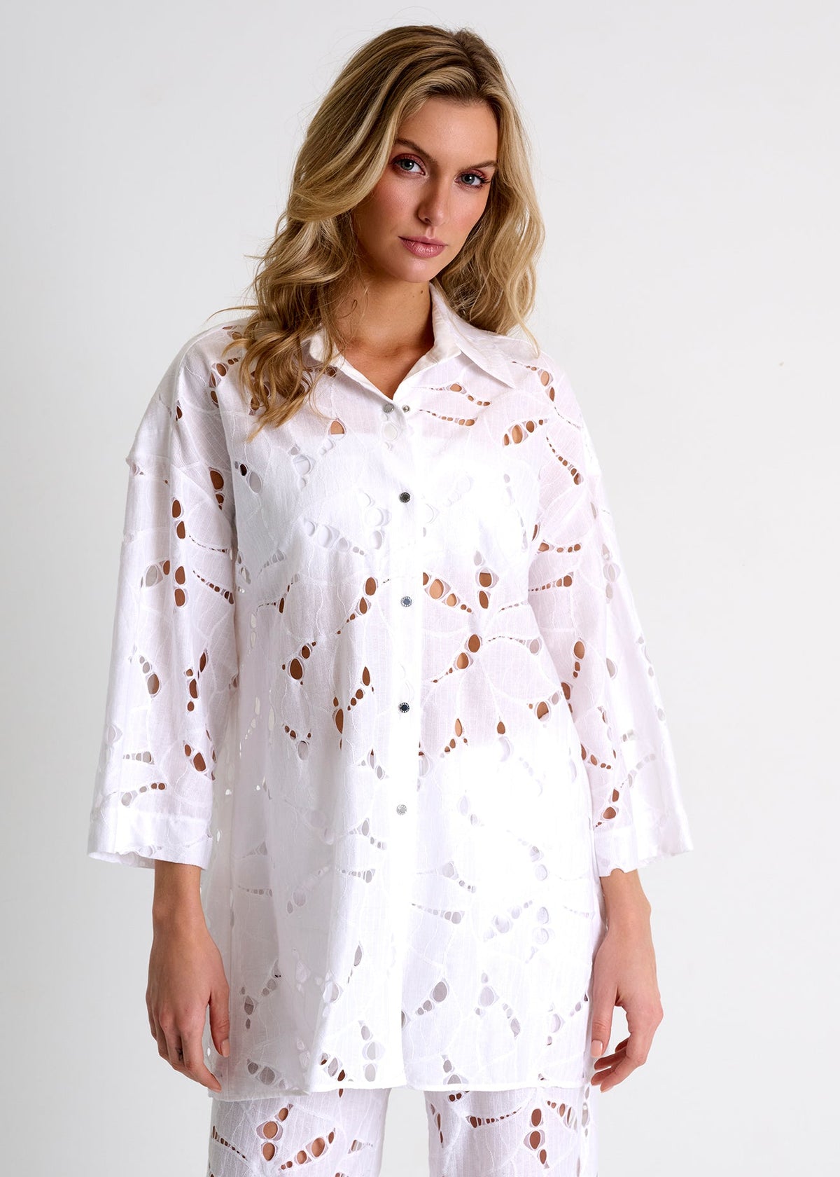 Shan Lili Lace Shirt - White