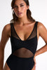 Shan Charlie Mesh Tank Fullpiece - Black