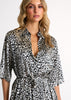 Shan Celine Jacquard Long Shirt Dress - Leo Print