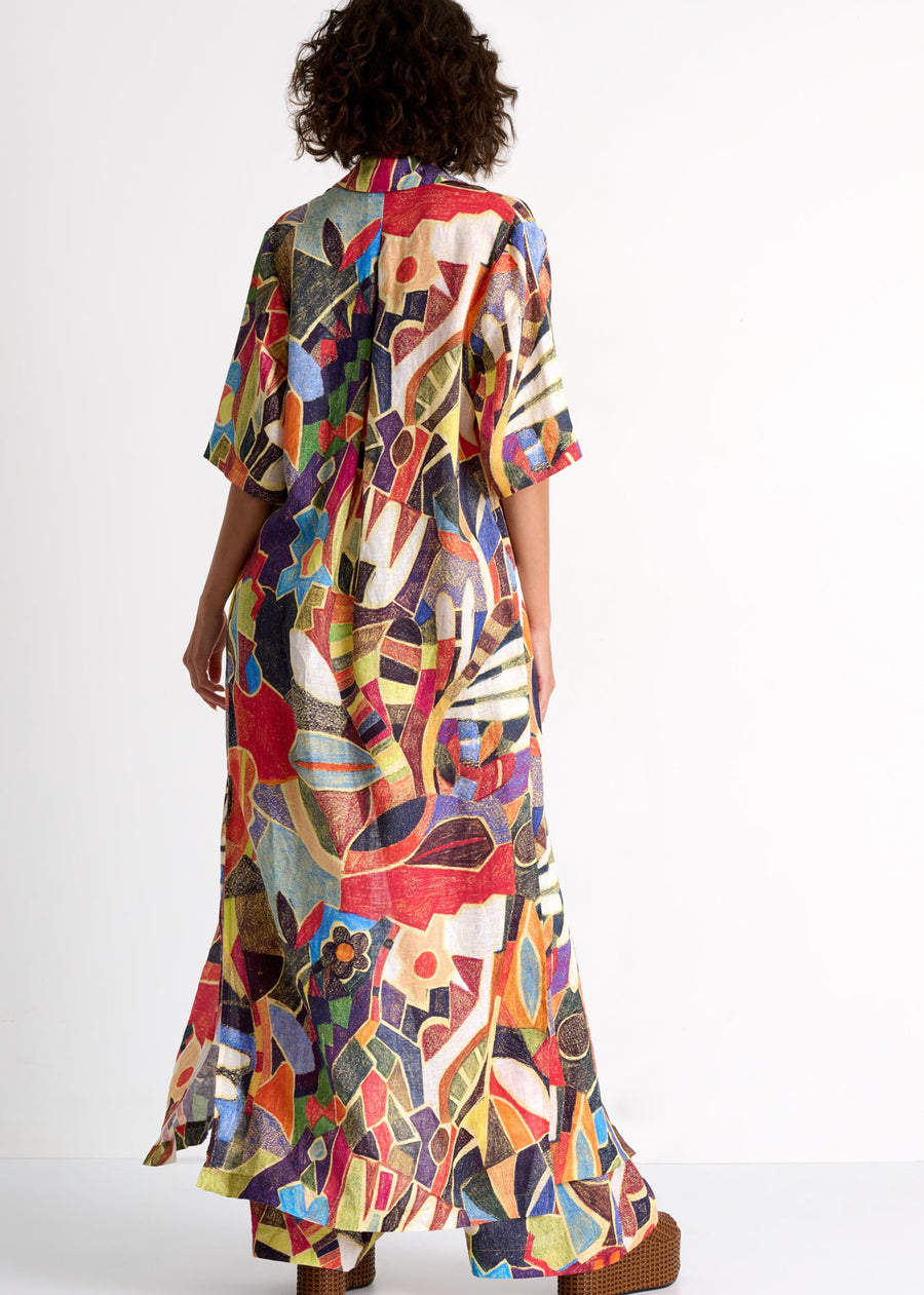 Shan Toulouse Long Linen Dress