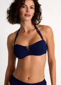 Shan Classique Bandeau Bikini Top - Navy