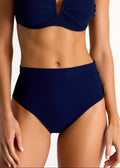 Shan Signature High Waist Bikini Bottom - Navy