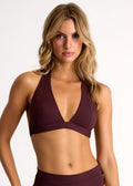 Shan Charlotte Tri Bikini Top - Burgundy