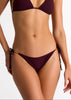 Shan Intemporel Low Rise Tie Side Bikini Bottom - Burgundy