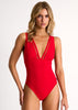 Shan Charlie Mesh Plunge Fullpiece - Red Chili