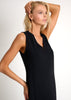 Shan Elisabeth V-Neck Jersey Maxi Dress - Black
