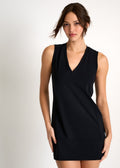 Shan Elisabeth V-Neck Short Jersey Dress - Black