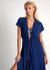 Shan Elisabeth Short Sleeve Kimono - Navy Curacao