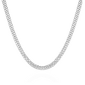 Olaeda 4 Row Bismark Sterling Silver Necklace