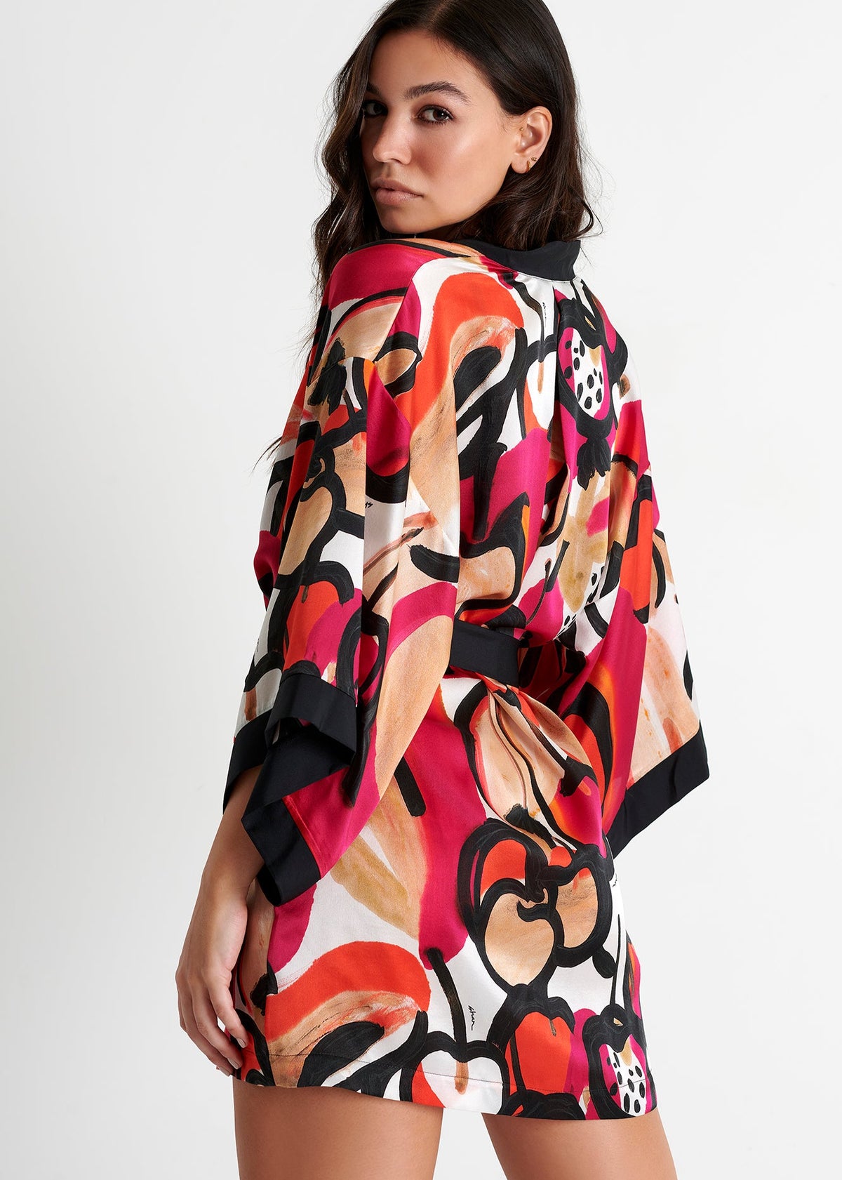 Shan Silk Short Kimono