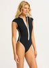 Seafolly Collective Cap Sleeve Zip Front Fullpiece