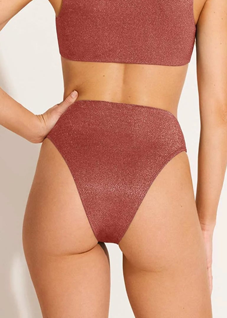 Vitamin A Barcelona Bikini Bottom - Pink Metallic