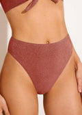 Vitamin A Barcelona Bikini Bottom - Pink Metallic