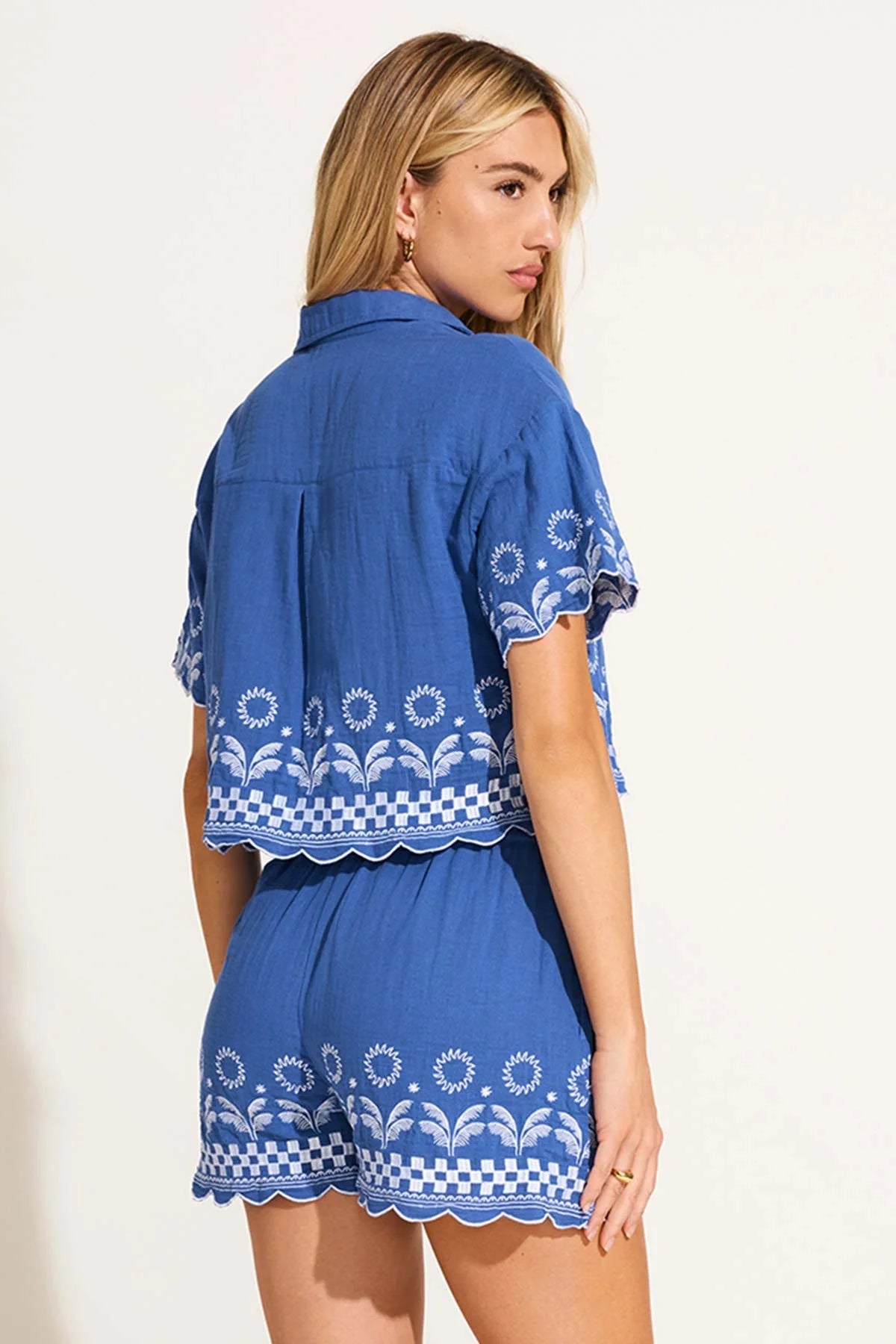 Vitamin A Mykonos Daya Embroidered Short