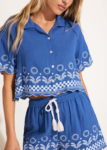 Vitamin A Mykonos Daya Embroidered Blouse