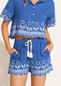Vitamin A Mykonos Daya Embroidered Short