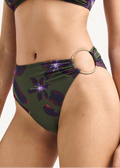 Vitamin A Lolita High Waist Bikini Bottom - Watercolor Orchid