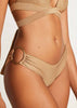 Vitamin A Pin Up Star Full Bikini Bottom - Golden Glow Metallic