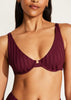 Vitamin A Rossi Underwire Bikini Top - Sangria SuperRib
